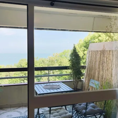 Aux Flots Bleus Avec Balcon Et Vue Sur Mer Trouville-sur-Mer Exterior photo